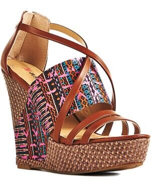 Just Fab Raya Boho Inspired Wedge Sandals. Women’s size 8. NWOT.